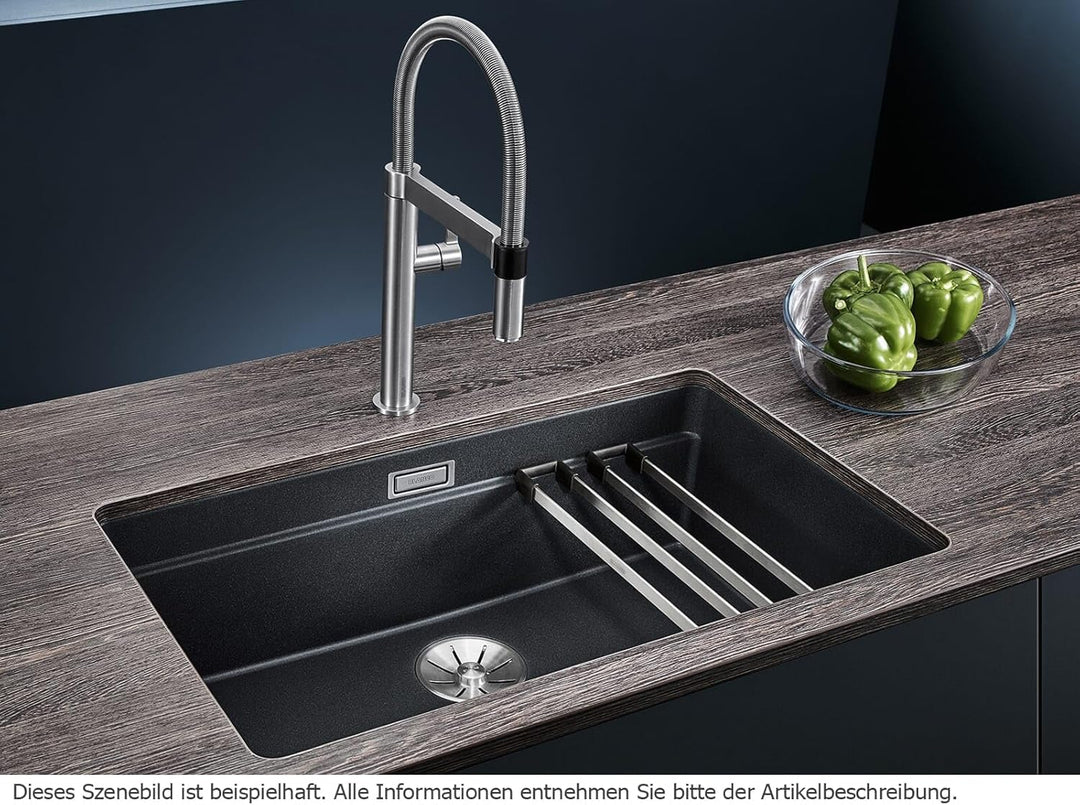 BLANCO ETAGON 700-U | SILGRANIT schwarz | Einbauart: Unterbau | ohne Ablauffernbedienung, mit Zubehö