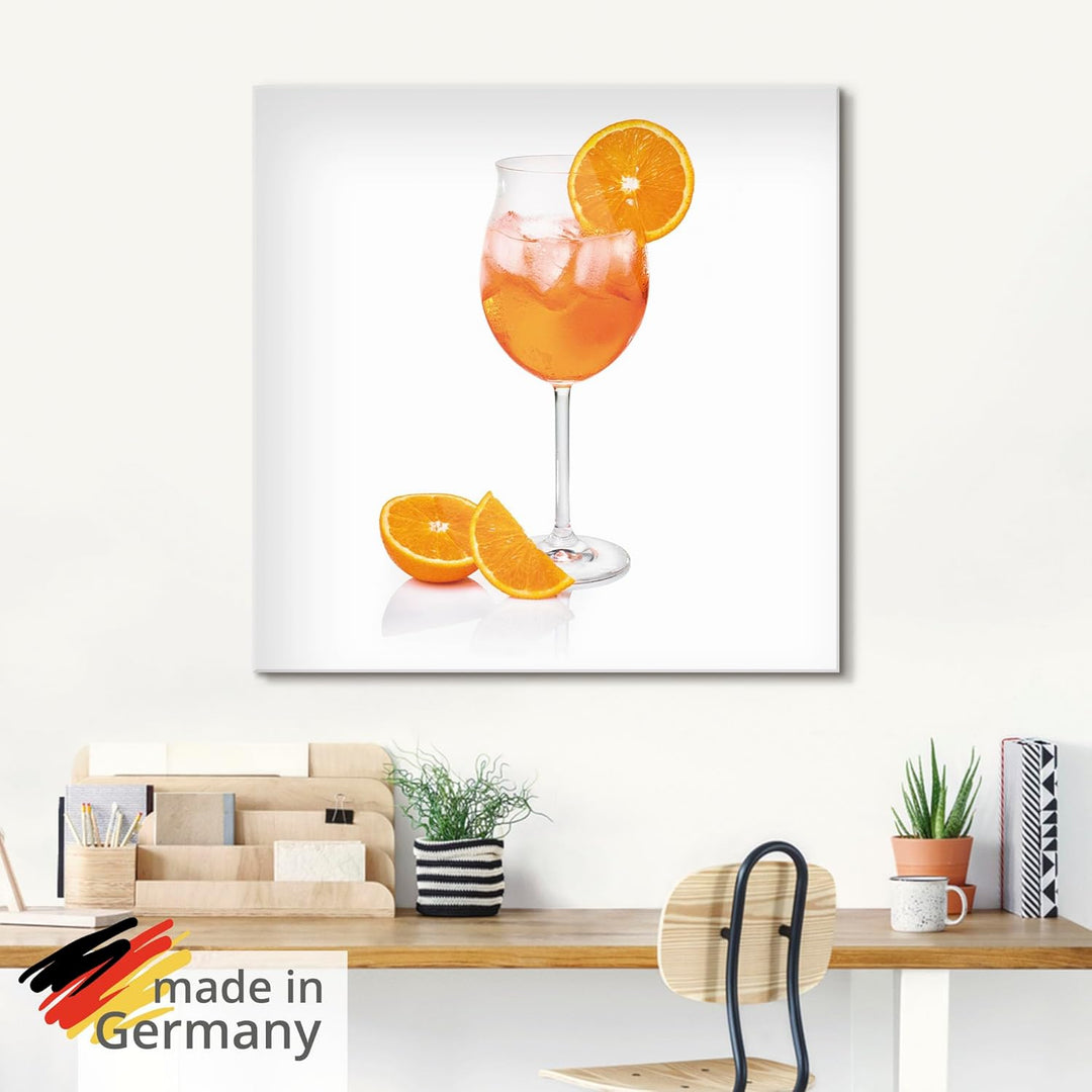 ARTland Glasbilder Wandbild Glas Bild einteilig 30x60 cm Hochformat Cocktails Früchte Obst Cocktailb