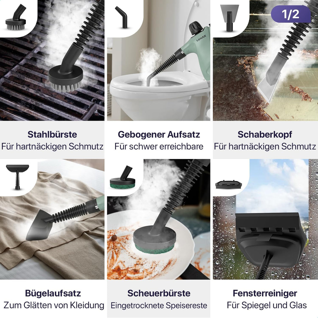LUMAN 16 in 1 Dampfreiniger C3 - Steam Lock Funktion - Handdampfreiniger - Handdampfreiniger - Fleck