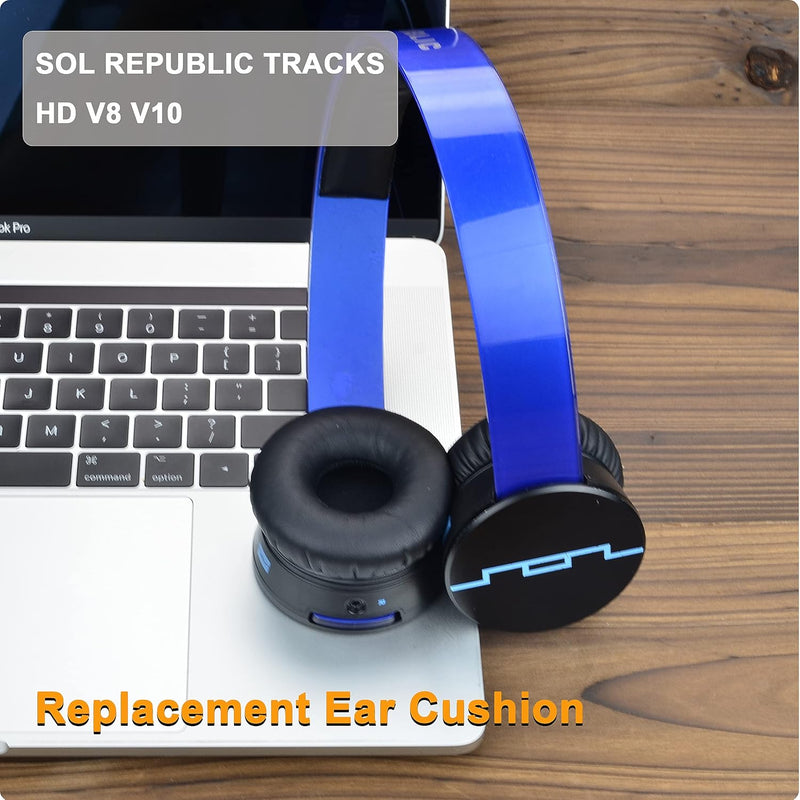 -Ohrpolster für Sol Republic Tracks HD V8 V10 On-Ear-Kopfhörer (schwarz), Schwarz