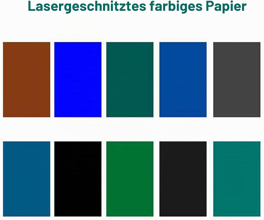 Uadme 10 Stück lasergeschnitztes farbiges Papier Keramiksteinmaterial Farbpapier zum Lasergravieren