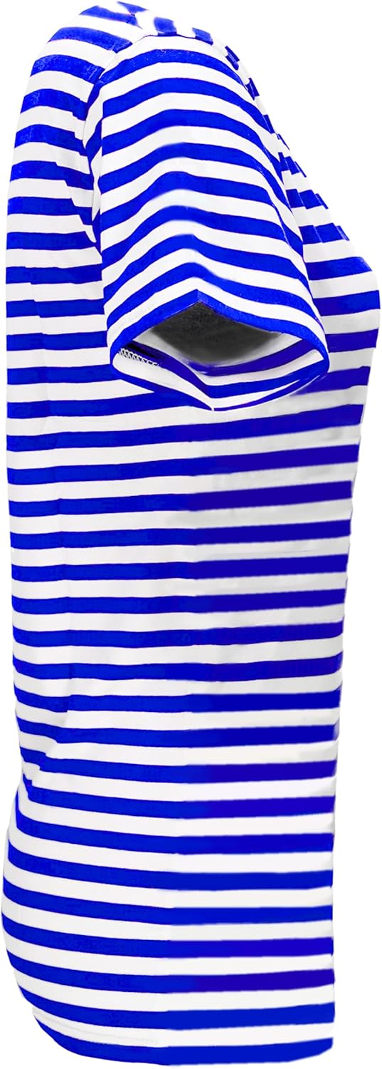Bock op Kölle Ringelshirt Lang-Kurzarm Grösse XS bis 4XL, 95% BW Stretch, Karneval, Fasching XS Blau