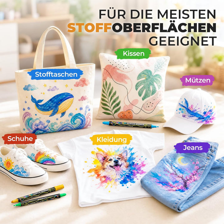 Betem 36 Farben Acrylstifte für Steine Wasserfest mit Doppelspitze, Acrylmarker für Holz, Leinwand,