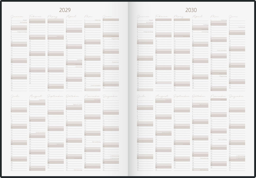 rido/idé 10-Jahres-Kalender Premium 2025-2034 „10 Years of Moments“ | A4, Kunstleder