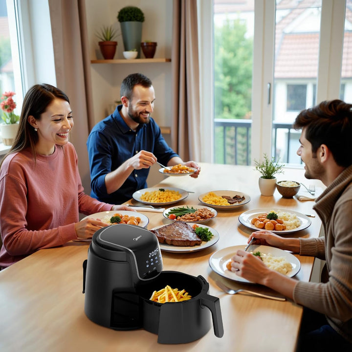 Midea MF-CN40C2 Heissluftfritteuse 4L, Ölfreie Airfryer 1500W, 8 Vorprogrammierte Kochmodi, 35-200℃,