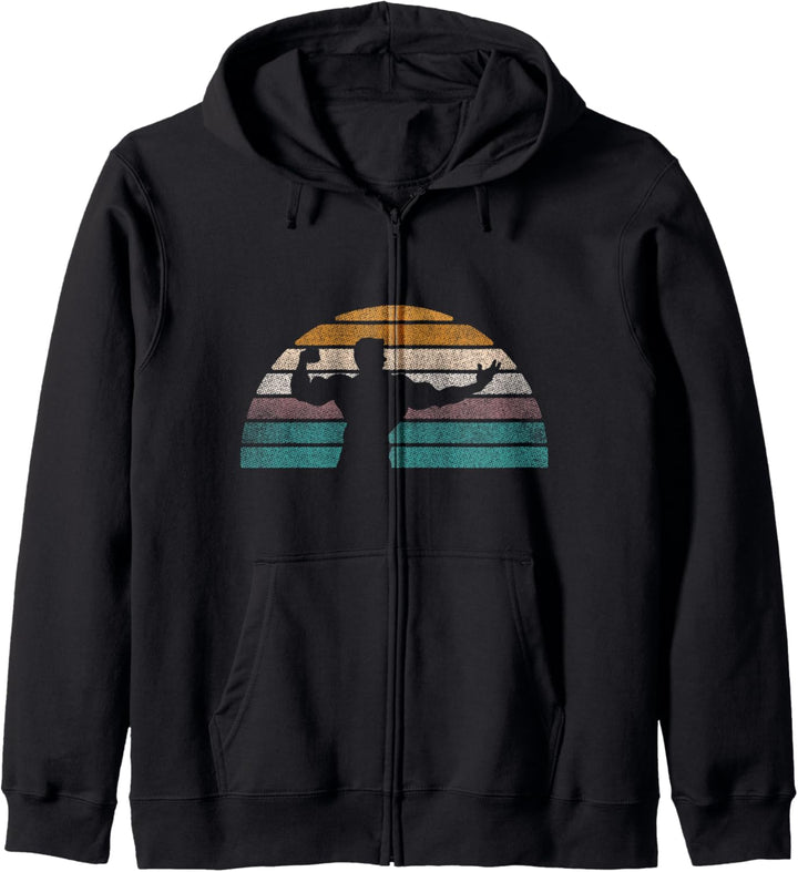Retro-Fitnessstudio Fitness Bodybuilding Gewichtheben Kapuzenjacke