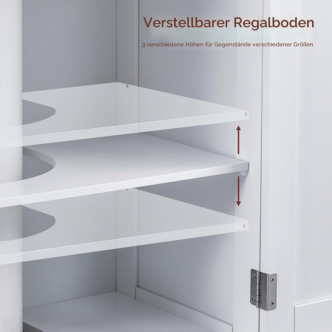 Bath Vida Priano Waschbecken-Unterschrank für Badezimmer, bodenstehende Aufbewahrungseinheit, weiss,