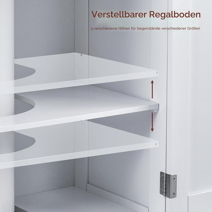 Bath Vida Priano Waschbecken-Unterschrank für Badezimmer, bodenstehende Aufbewahrungseinheit, weiss,