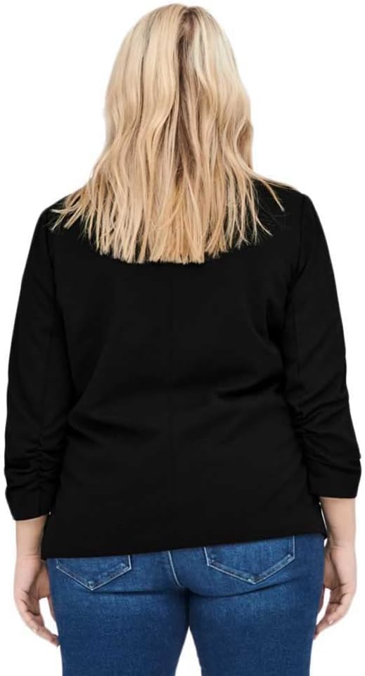 ONLY Carmakoma Damen Carcarolina Diana 3/4 Blazer TLR Blazers 54 Schwarz, 54 Schwarz
