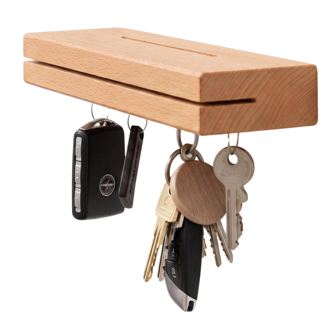 ASTREIN® | Schlüsselbrett aus Holz | Magnetisches Schlüsselbrett | Schlüsselaufbewahrung aus Buche |