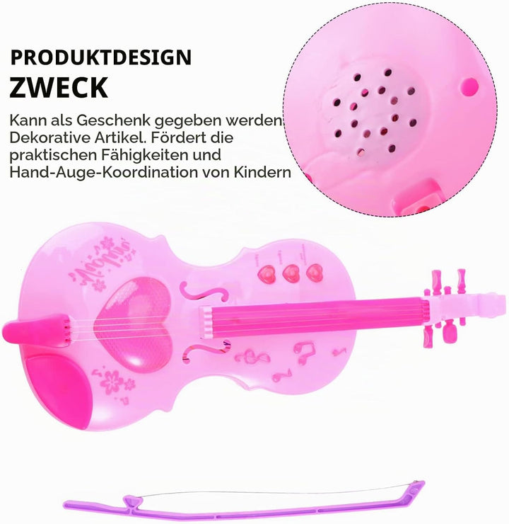 Kisangel Kunststoff Violine Spielzeug Kinder Rosa Violine Spielzeug Kinder e Kleine e Musik Musikins