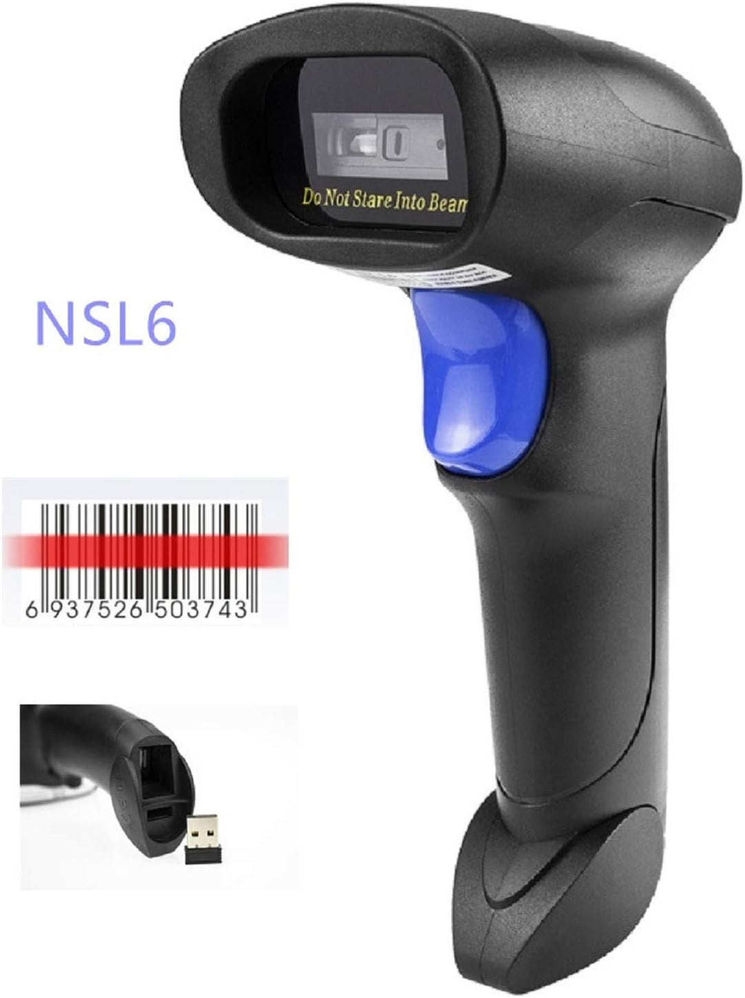 NetumScan Kabelloser CCD Barcode-Scanner, USB, automatischer Barcode-Leser, kompatibel für PC, Mac-