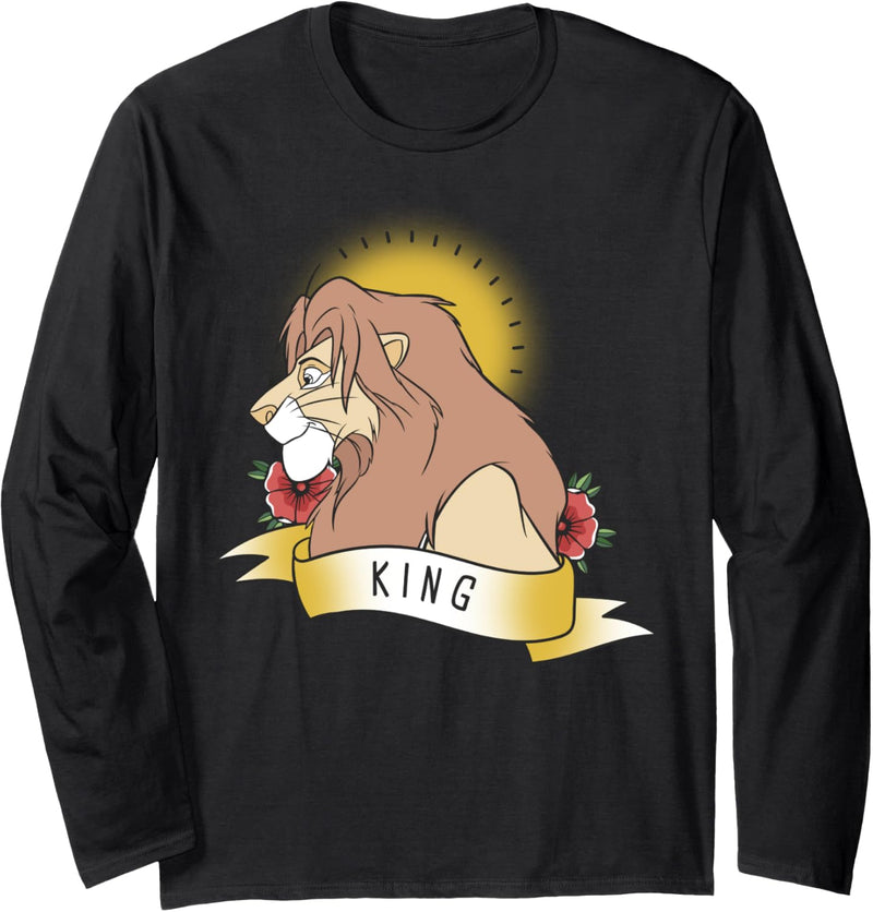 Disney The Lion King Simba King Portrait Langarmshirt