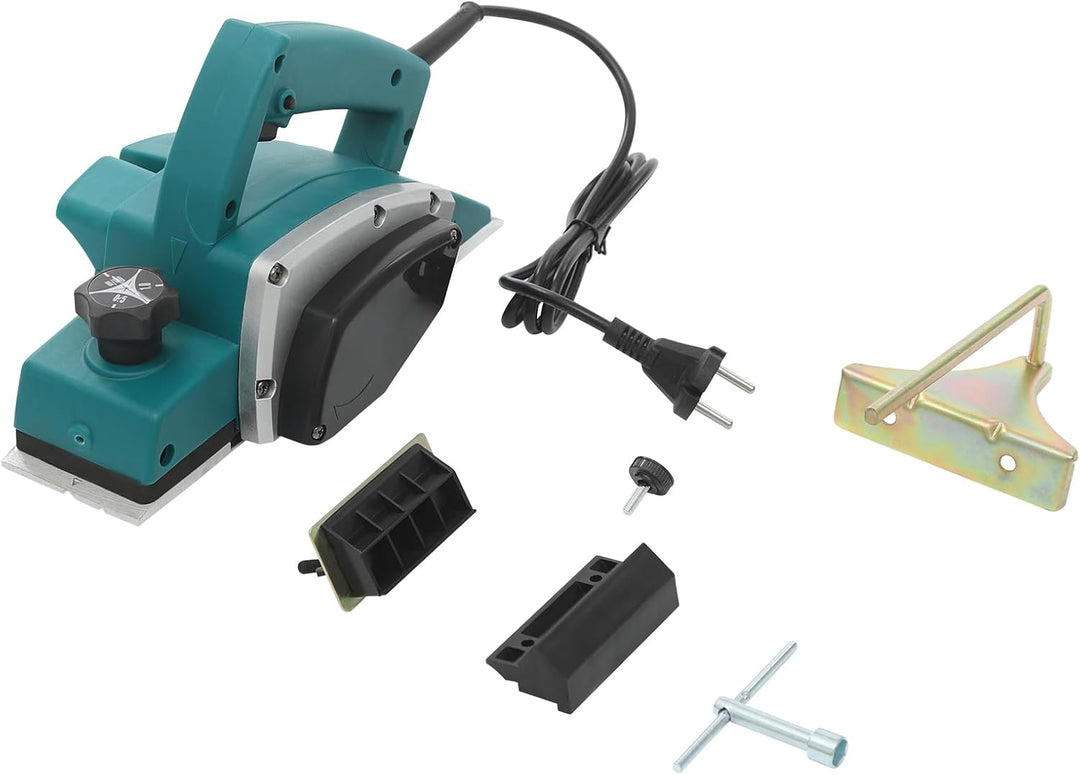 600W Elektrohobel, Hobelmaschine, Handhobel Elektrisch, 16500r/min, Hobelbreite 82mm, Hobeltiefe 0-2