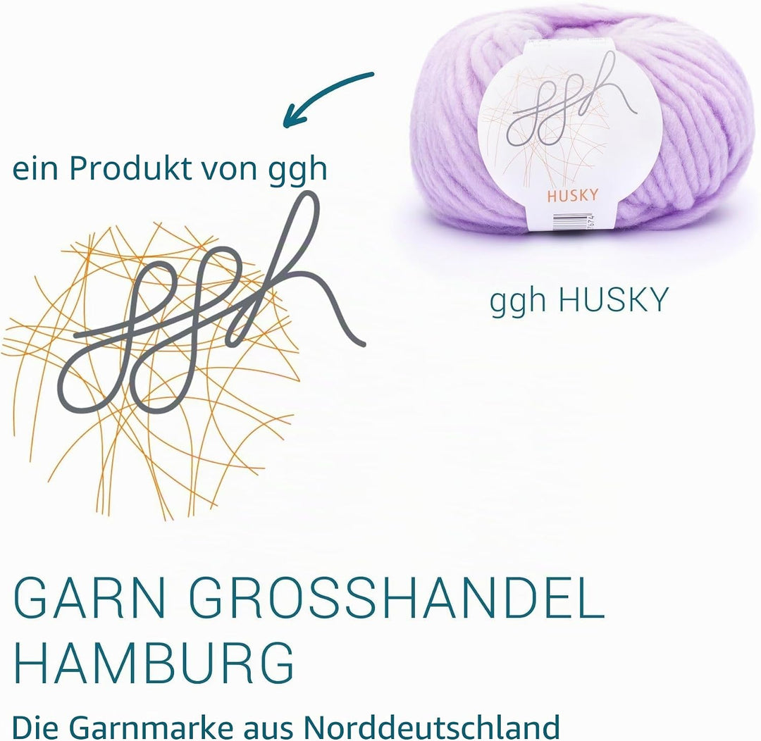 ggh Husky Box - 6 Knäuel - dicke Wolle aus Schurwolle - gegeignet zum Stricken oder Häkeln - Farbe 0