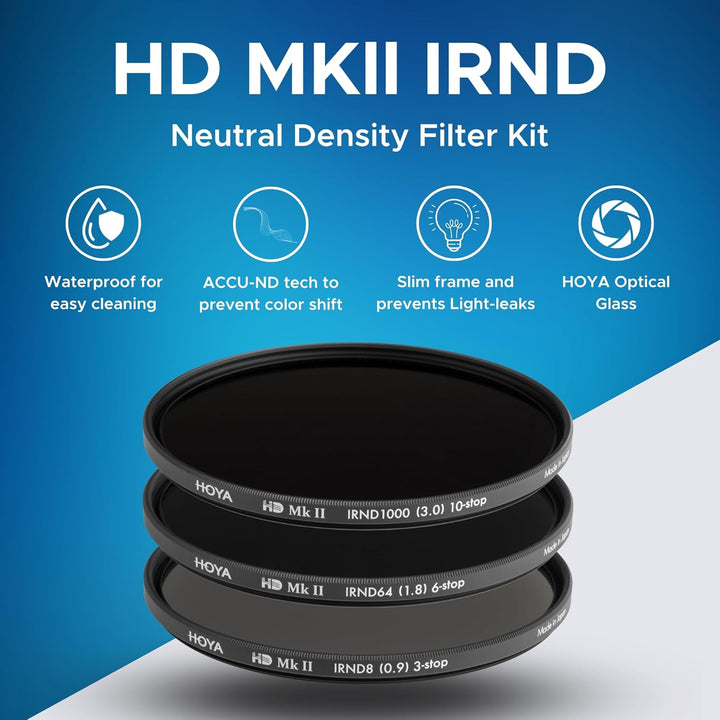 HOYA 3X Neutral Density Filters kit HD MkII IRND8/64/1000 ø49 mm ø49mm HD MkII kit IRND, ø49mm HD Mk