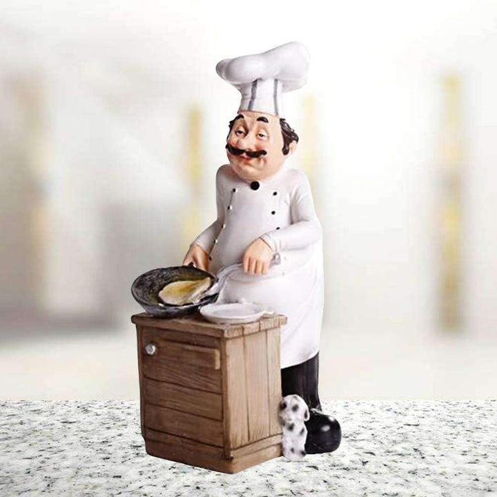 Healifty Krippe Handwerk Harz Koch Figuren Skulptur Miniatur Ornamente Weihnachten Küche Tischplatte