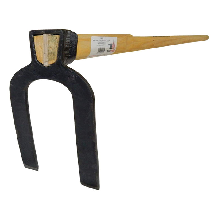 SHW-FIRE Karsthacke - Gartenhacke mit Zwei stumpfen Zinken, 135 cm Langer Eschenholzstiel - Ideal zu