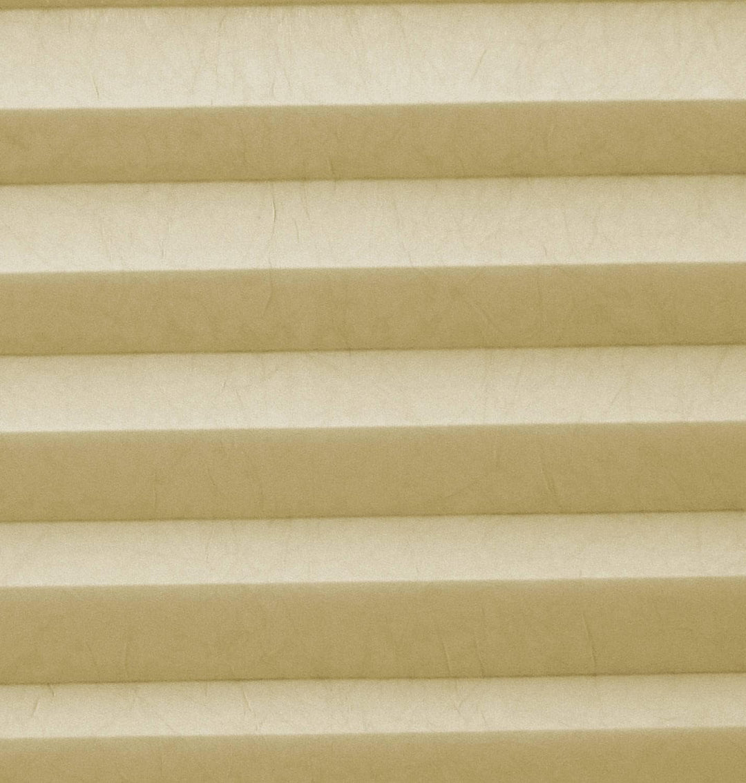 EXKLUSIV HEIMTEXTIL Plissee Verspannt mit Klemmträgern beige Crash 100 x 140 cm, Beige Crash 100 x 1