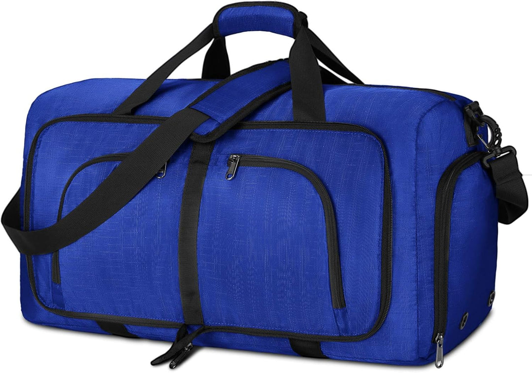 NEWHEY Faltbar Reisetasche Gross 40L 65L 80L Sporttasche Herren Damen mit Schuhfach Leichter Weekend