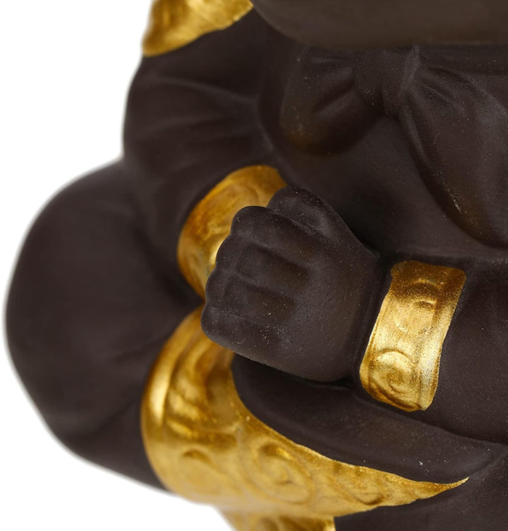 Chinesisches Kung-Fu-Tee-Haustier-Set mit Affenkönig, lila Ton(B Mini), B Mini