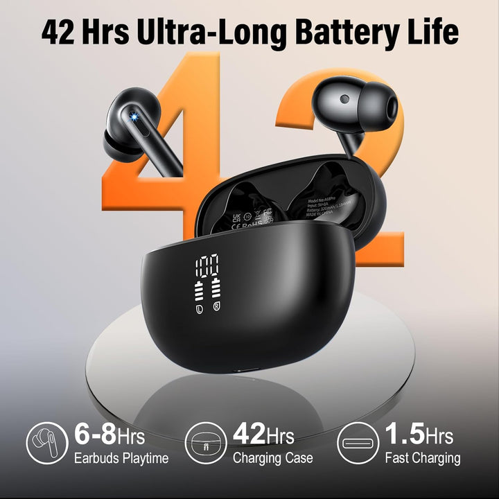 KI Kopfhörer Übersetzer, 42Std Bluetooth 5.4 Sprachübersetzer Kopfhörer mit 164 Sprachen, 7 Übersetz