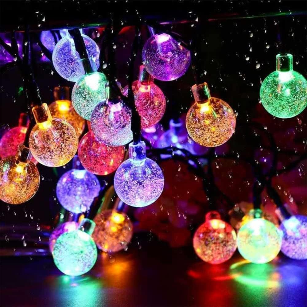 LUMI JARDIN Solar-Lichterkette, 20 glitzernde Kugeln, LED, mehrfarbig, 5,8 m
