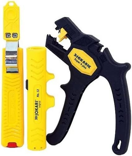 Jokari Kabelverarbeitungs-Set (mit Kabelmesser No. 28, Kabel-Entmanteler No. 12 und Abisolierzange S