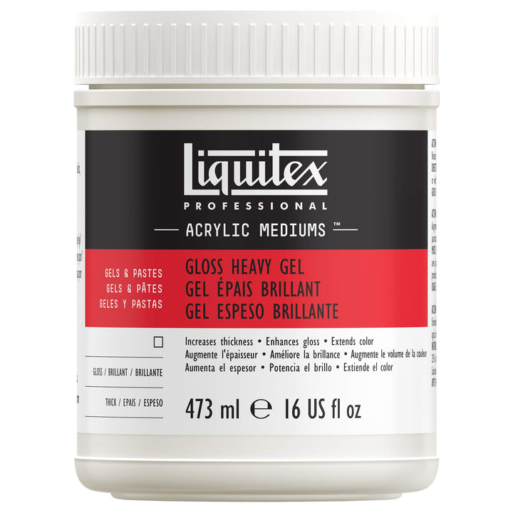 Liquitex 5121 Professional glänzendes schweres Gel Medium für Acrylfarben, erhöht den Oberflächenwid