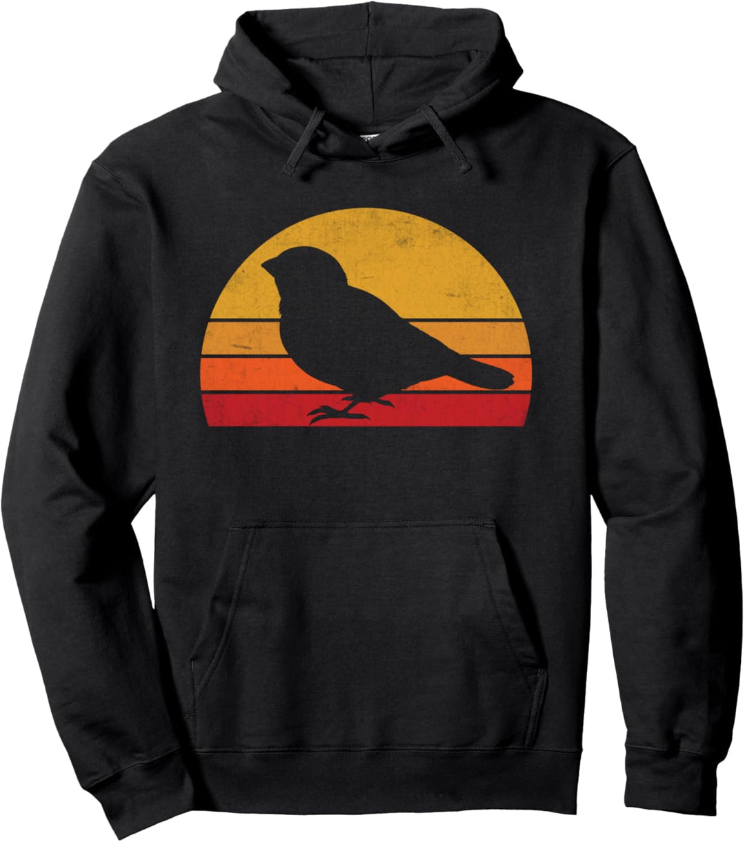 Spatzen-Retro Vintage Pullover Hoodie