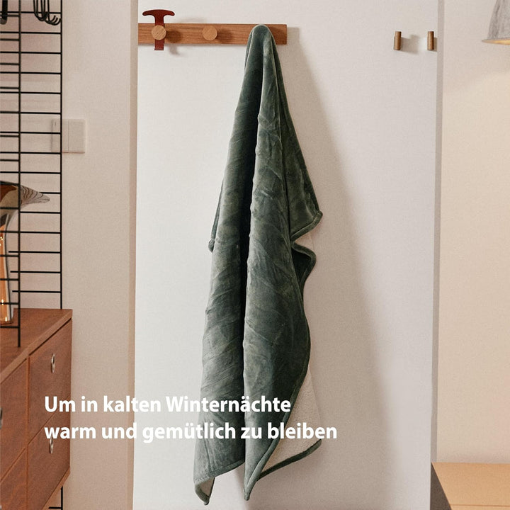 GOTCOZY Heizdecke 130x180 cm - Weicher seidiger Plüsch Wärmedecke Heizdecke 6 Heizstufen und 10 Stun