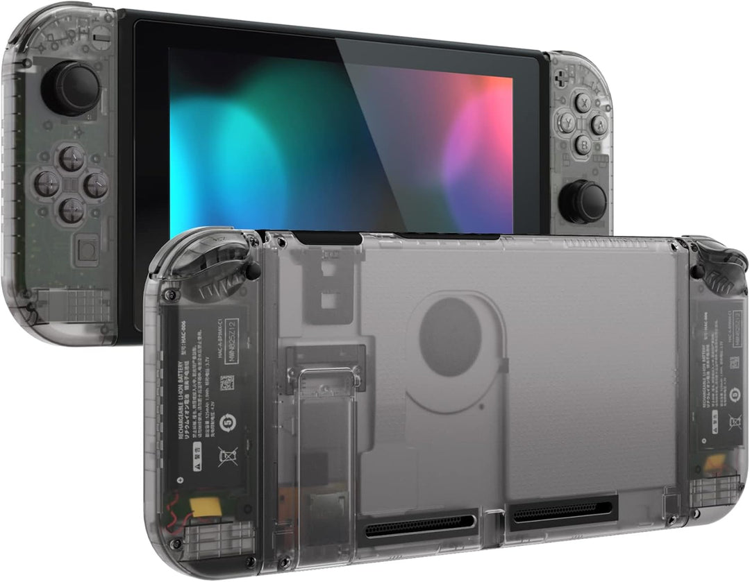 eXtremeRate Hülle Case für Nintendo Switch Joycon/Konsole, Rückgehäuse&Kickstand für Switch Console,