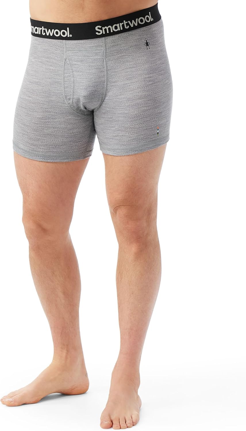 Smartwool Damen Herren Merino Boxershorts XXL Light Gray Heather, XXL Light Gray Heather