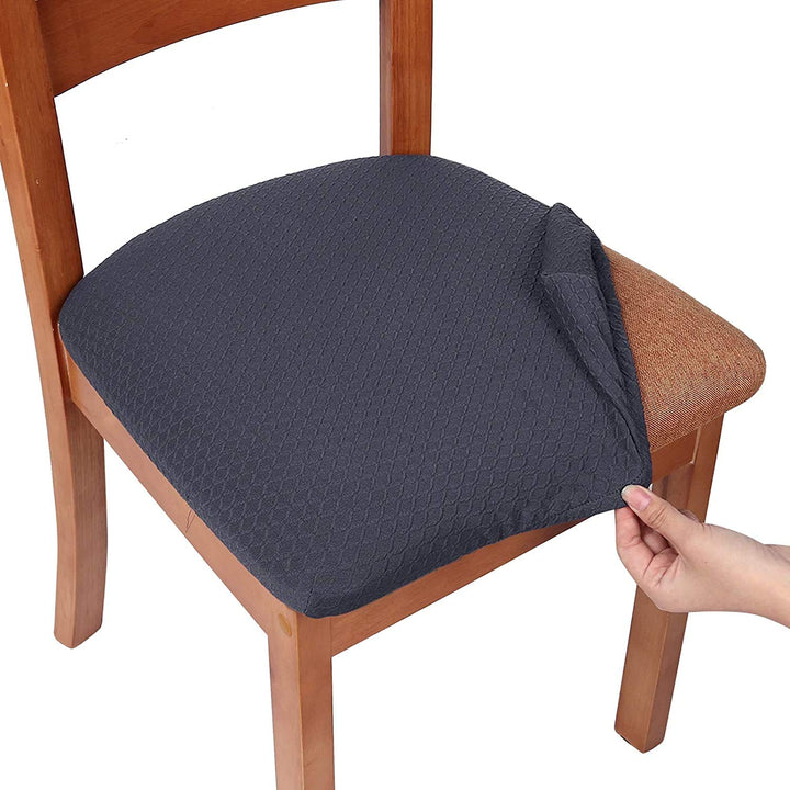 Homaxy Stretch Spandex Jacquard Esszimmerstuhl Sitzbezüge, herausnehmbarer waschbarer Anti-Staub Ess