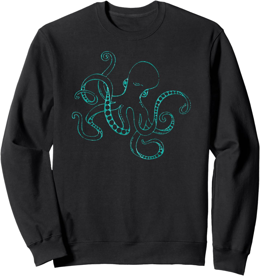 Vintage Octopus Ocean Life Summer Beach Sweatshirt