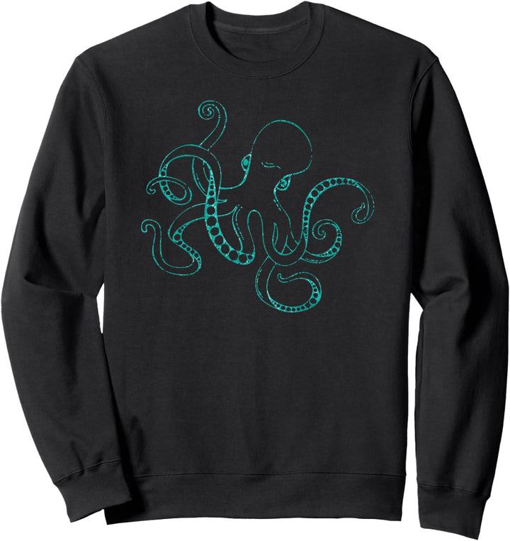 Vintage Octopus Ocean Life Summer Beach Sweatshirt