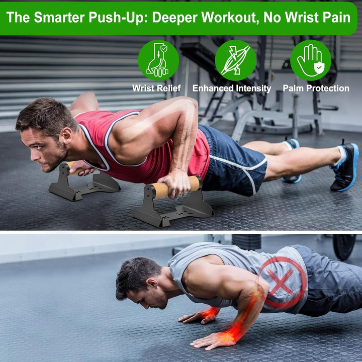 SELEWAERE Calisthenics Equipment Liegestützgriffe - Rutschfest Parallettes Handstand Griffe Robuste