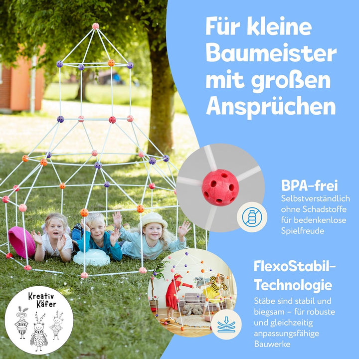 Konstruktionsspielzeug DIY Höhle Bauen Kinder Set BAU Spielzeug Höhlenbauset Creative Fort Decke Bud