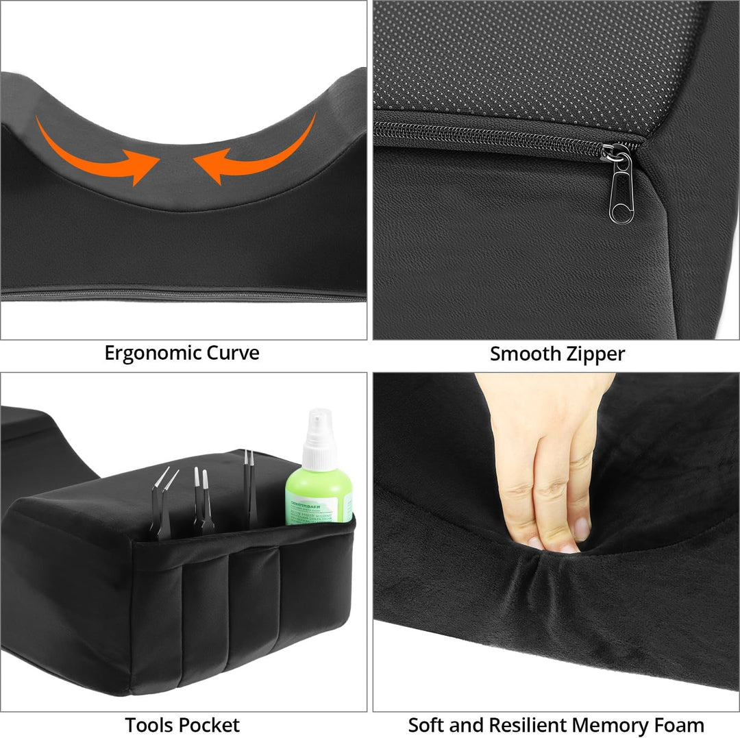 QWORK® Wimpernkissen, U-förmiges Ergonomisches Kissen für Verlängerungen, für den Heimgebrauch im Sc