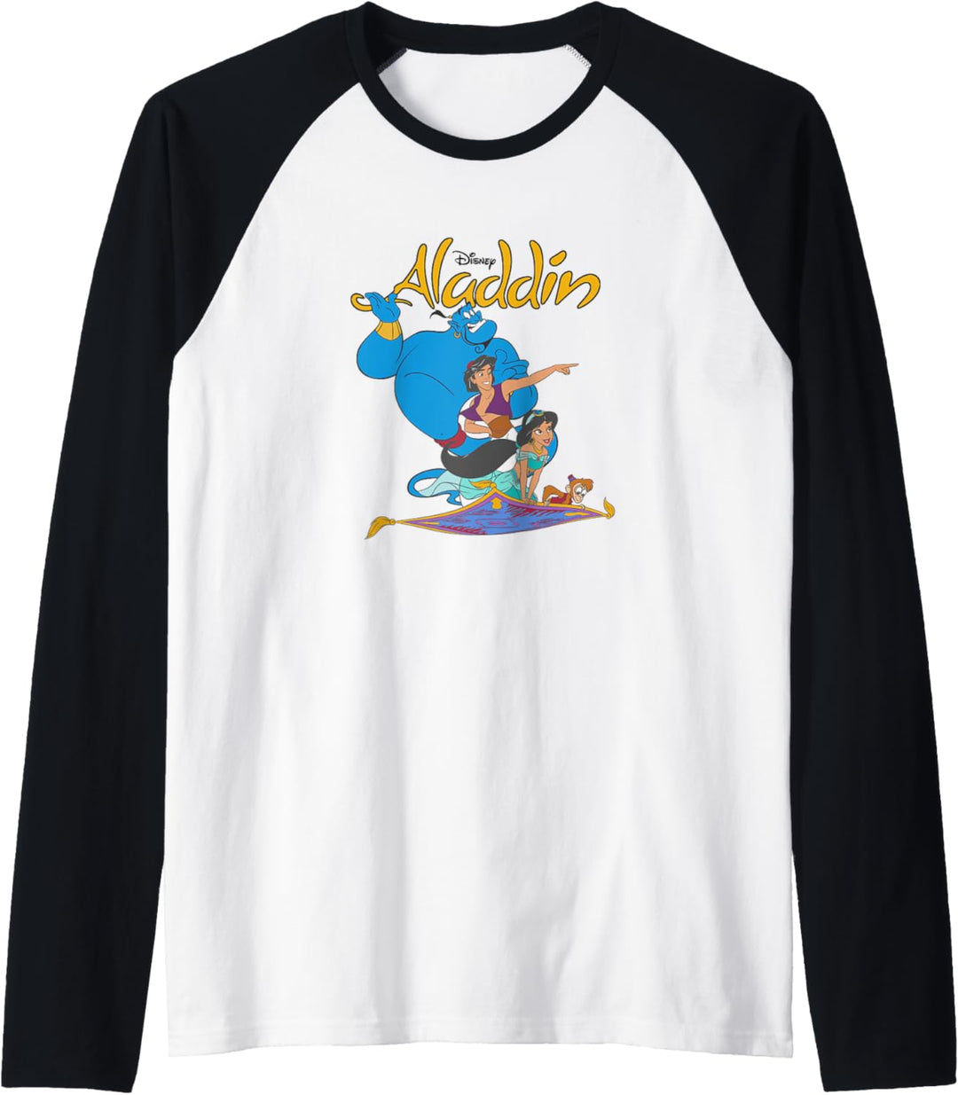 Disney Aladdin Vintage Group Shot Logo Raglan