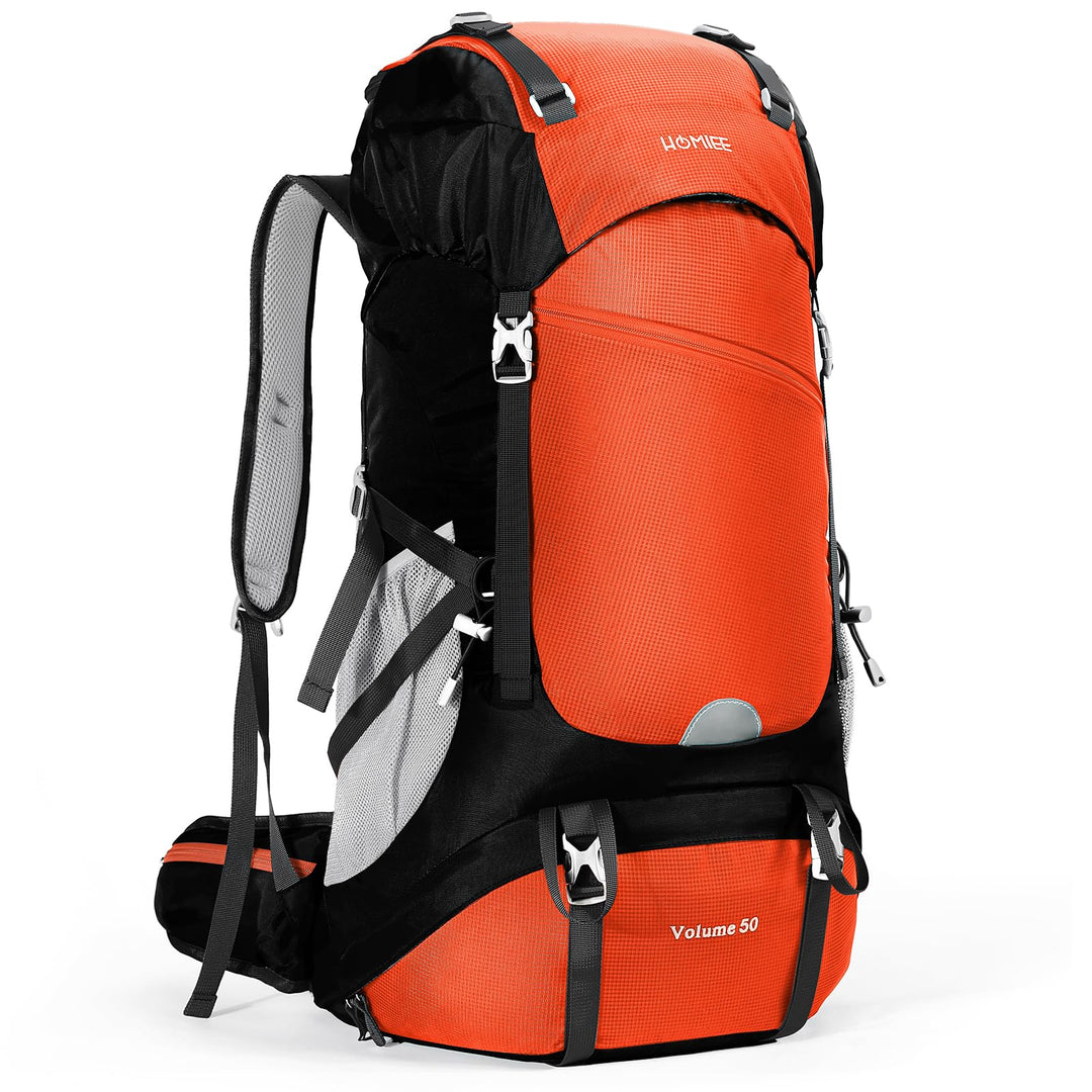 HOMIEE Wanderrucksack 50L, Herren Damen Wasserdichter Trekkingrucksack Reiserucksack Outdoor Wandern