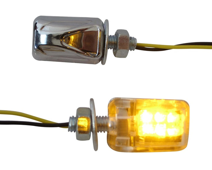 Alchemy Parts Klein Mikro Motorrad E-Geprüft Chrom LED Blinker Signale Turn