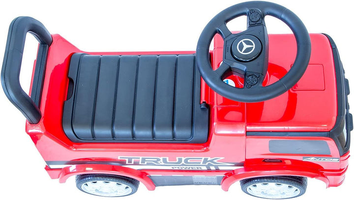 NATIV Rutscherauto Mercedes Antos, Babyrutscher mit Kunststoffrädern, Truck, LKW, Kinderfahrzeug Rut