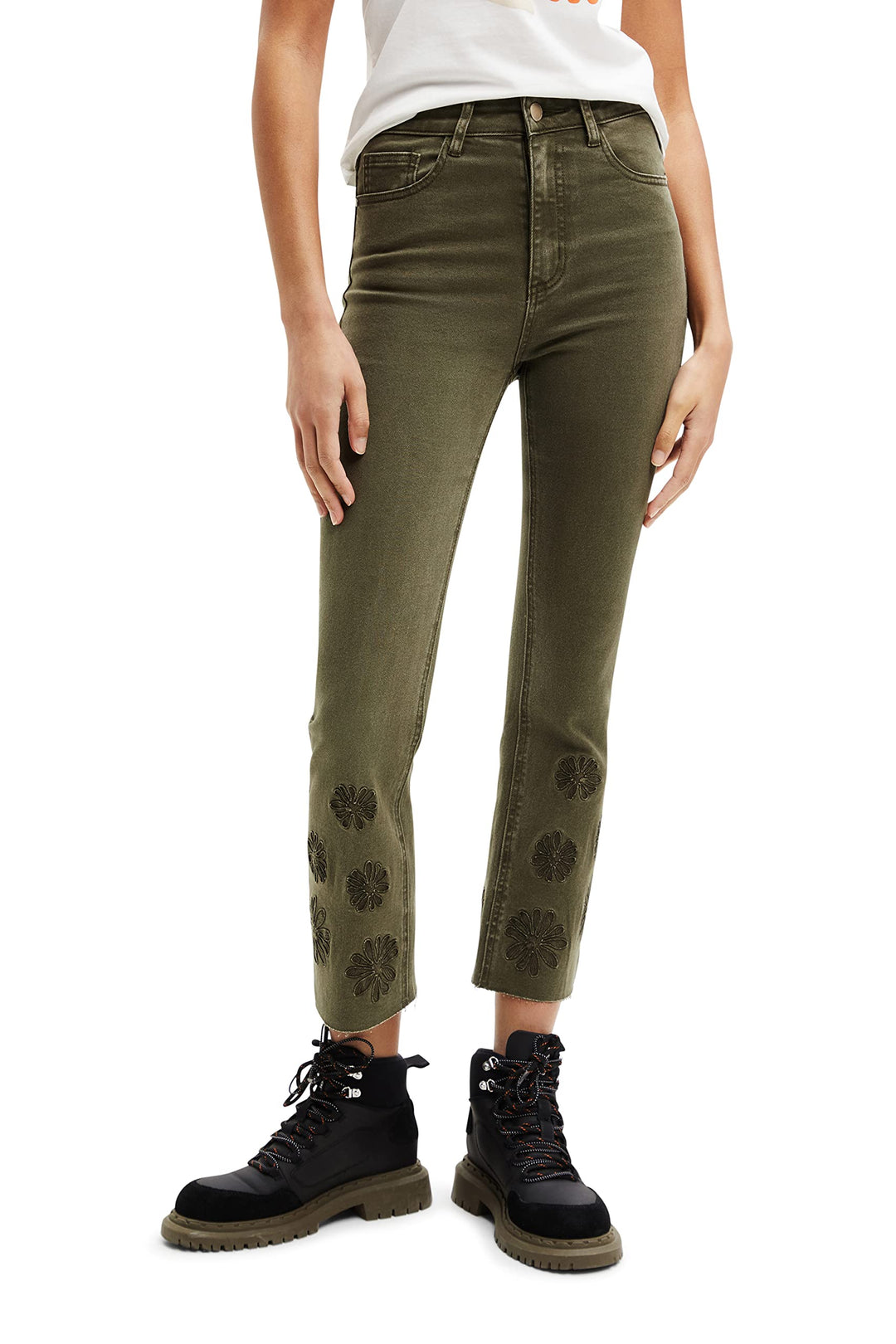 Desigual Damen Jeans 36 Grün, 36 Gr&amp;