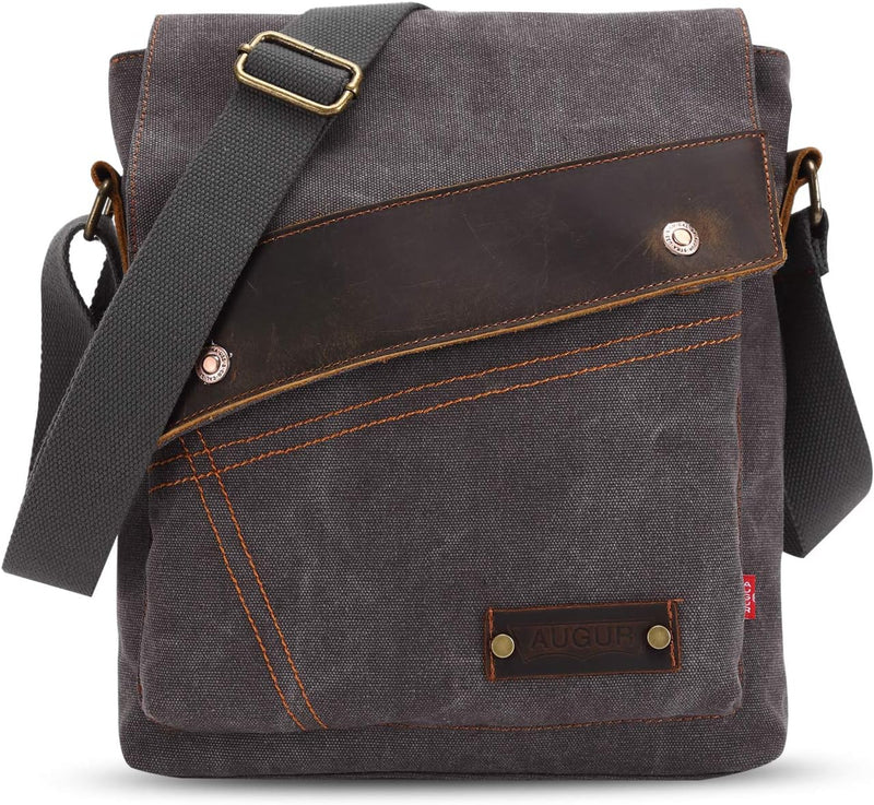 FANDARE Vintage Messenger Bag Umhängetasche Computer Briefcase Taschen für Arbeit Schule Schulranzen
