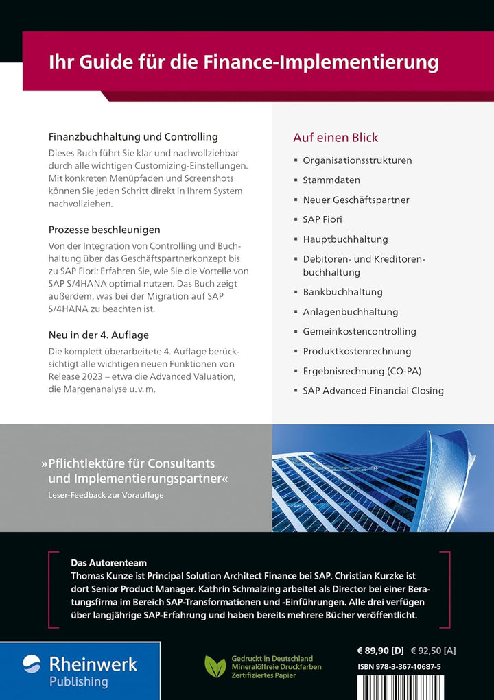 SAP S/4HANA Finance – Customizing: Ihr Guide für die Finance-Implementierung (Ausgabe 2025) (SAP PRE