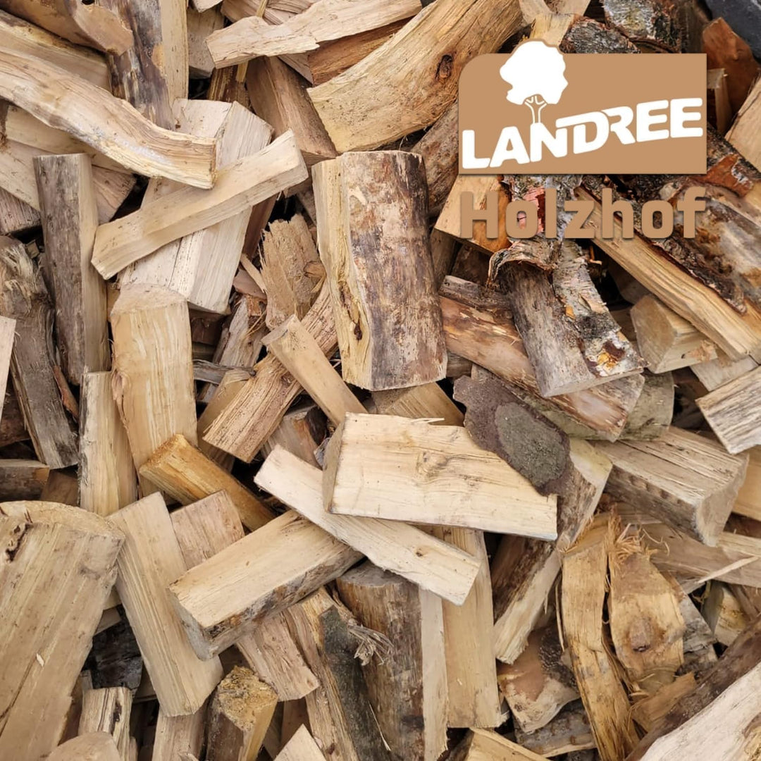 Landree® BIRKE 16Kg Kaminholz, Brennholz, Feuerholz, ofenfertig, ca 30cm Scheitlänge direkt vom Fami