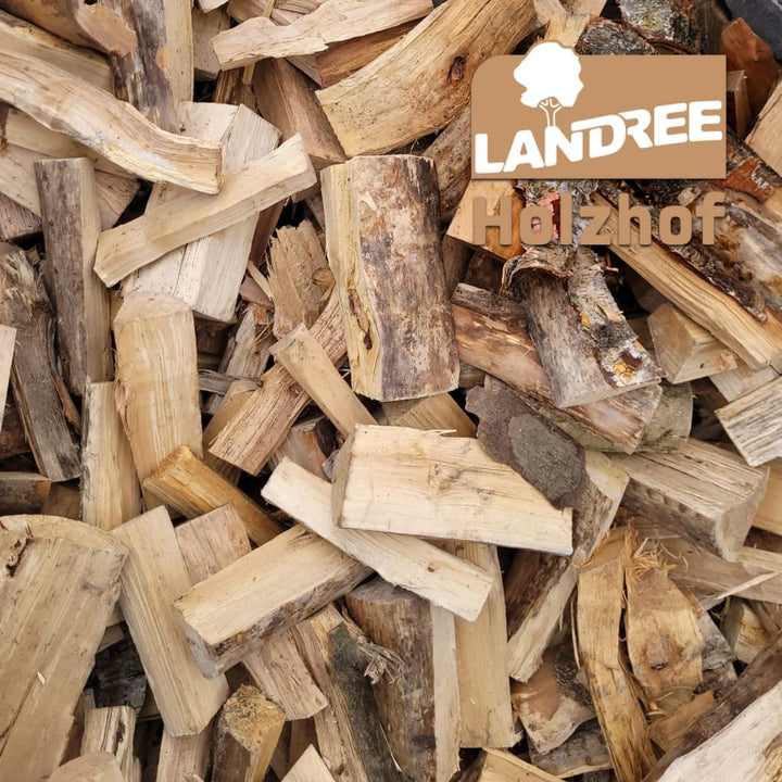 Landree® BIRKE 16Kg Kaminholz, Brennholz, Feuerholz, ofenfertig, ca 30cm Scheitlänge direkt vom Fami