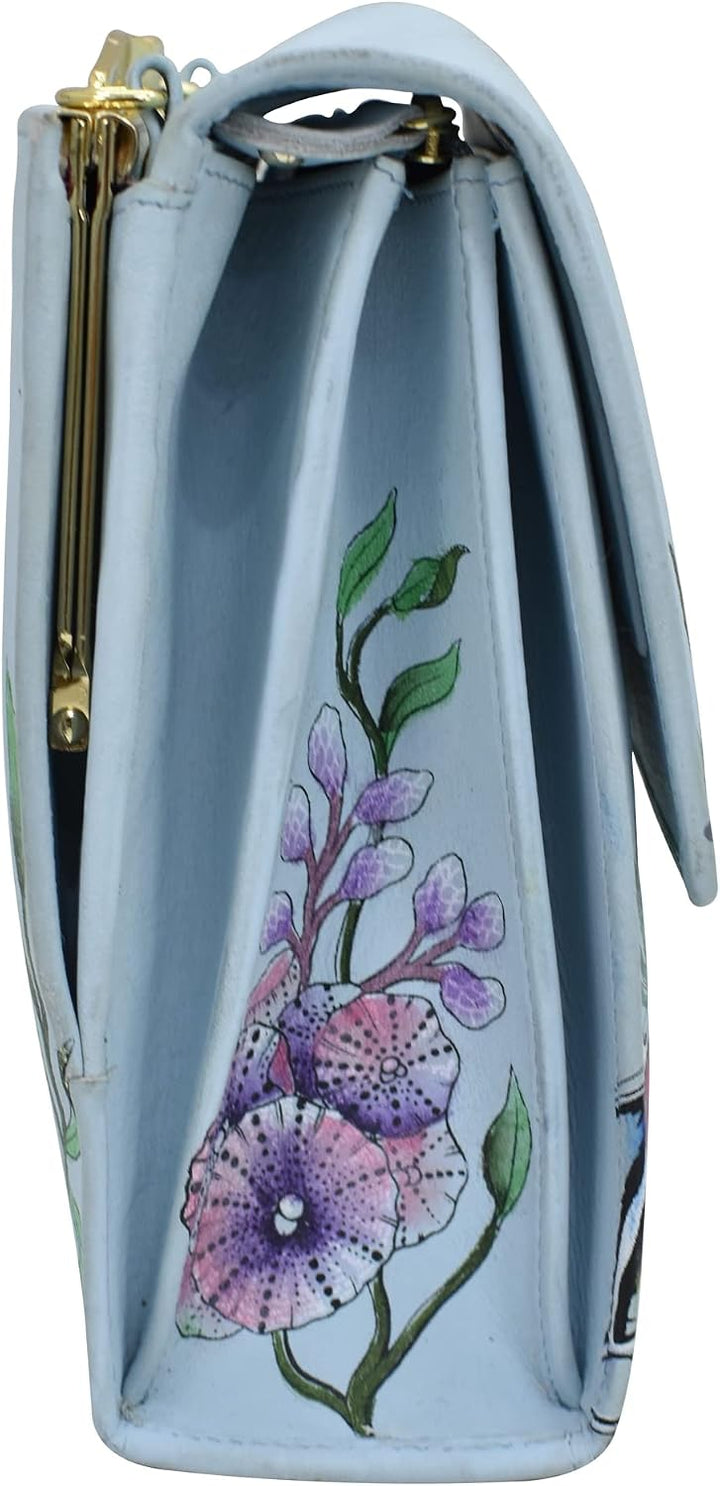 Anuschka Damen echt Leder Mini Sling Organizer Tasche, Kreuztasche, Stylisher Organizer Underwater B