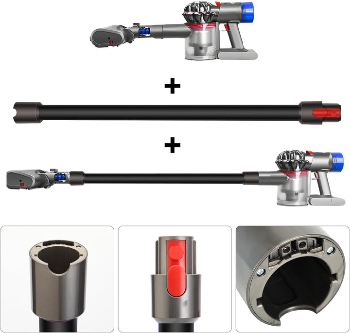 Verlängerungsrohr für Dyson V15 V11 V10 V8 V7 Staubsauger, Rohr für Dyson Ersatz Teleskoprohr Schnel